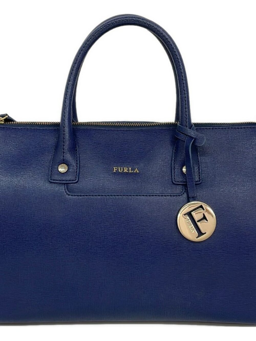 FURLA Navy Leather Handbag
